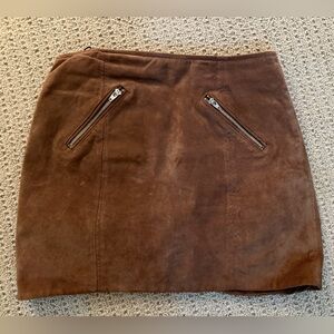Blank NYC Tan Suede Skirt